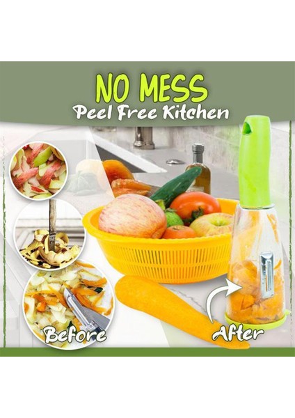 Yeşil Stil Paslanmaz Çelik Soyma Bıçağı Plastik Saklama Kutusu ile Sebze ve Meyve Cilt Soyucu Mutfak Alet Aksesuarları Cocina (Yurt Dışından) modelleri