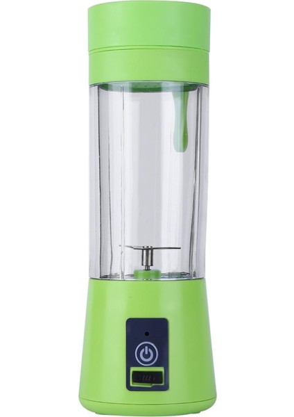 Yeşil Stil 380ML 2 Bıçaklı USB Şarj Edilebilir Meyve Suyu Makinesi Blender Mikser Taşınabilir Meyve Sıkacağı Smoothie Maker Ev Mutfak Suyu Sıkacağı (Yurt Dışından)