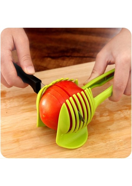 Plastik Patates Dilimleme Domates Kesici Alet Öğütücüler Limon Kesme Tutucu Pişirme Araçları Mutfak Aksesuarları (Yurt Dışından)