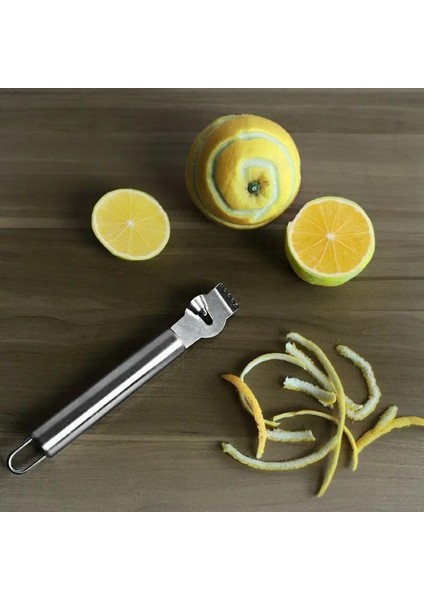 Gösteri Tarzı Olarak 1 Adet Paslanmaz Çelik Meyve Soyucu Limon Portakal Zester Narenciye Rende Paslanmaz Çelik Sapları Kireç Lezzet Soyma Aracı Bıçak Mutfak (Yurt Dışından) modelleri