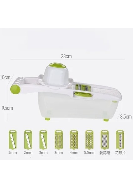 Bir Stil 5 Bıçaklı Sebze Soyucu Havuç Rendesi Konteynerli Çok Fonksiyonlu Mandoline Dilimleyici Sebze Kesici ve Dilimleyici Lo (Yurt Dışından)