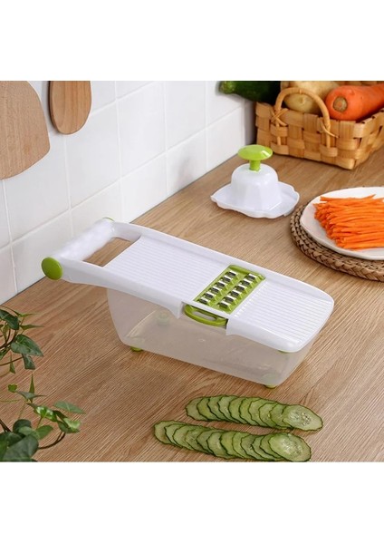 Bir Stil 5 Bıçaklı Sebze Soyucu Havuç Rendesi Konteynerli Çok Fonksiyonlu Mandoline Dilimleyici Sebze Kesici ve Dilimleyici Lo (Yurt Dışından) fırsatları