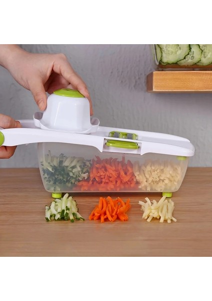 Bir Stil 5 Bıçaklı Sebze Soyucu Havuç Rendesi Konteynerli Çok Fonksiyonlu Mandoline Dilimleyici Sebze Kesici ve Dilimleyici Lo (Yurt Dışından) indirimleri
