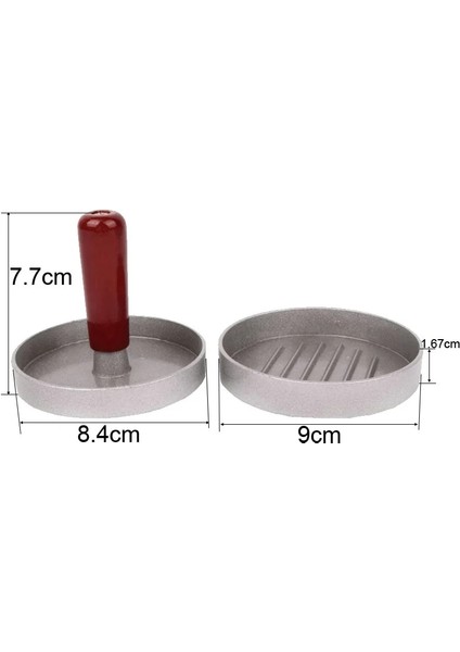9cm Basın Stili Alüminyum Alaşımlı Hamburger Pres Aracı Et Makinesi Sığır Makineleri Kalıp Burger Araçları Zeka Yağlı Kağıt (Yurt Dışından)