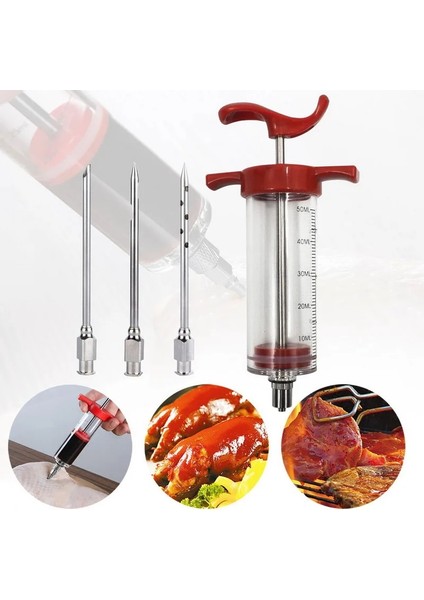 1 Iğne Stili S Beden Marine Şırınga Paslanmaz Çelik Iğneler Baharat Şırınga Seti Mutfak Sosu Marinade Şırınga Aksesuar Barbekü Et Aromalı Enjektör (Yurt Dışından) fiyatları