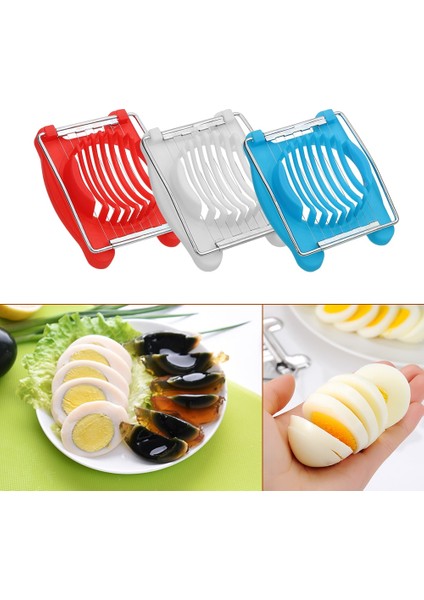 Kırmızı Stil Çok Işlevli Yumurta Dilimleme Yumurta Bölücü Kesim Paslanmaz Çelik Manuel Yumurta Cihazı Bölüm Kesici Bölücü Yaratıcı Mutfak Yumurta Araçları (Yurt Dışından) fiyatları