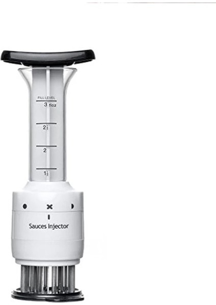 Siyah Stil Paslanmaz Çelik Iğne ile 2'si 1 Arada Profesyonel Et Tenderizer Marinade Enjektör Barbekü Et Biftek Sığır Sosu Tenderizer (Yurt Dışından)