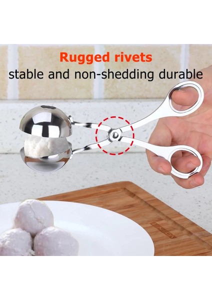 Köfte Yapma Kaşığı Stili Köfte Makinesi 304 Paslanmaz Çelik Yapışmaz Yaratıcı Acemi Köfte Toolor Mutfak Gadget'ı Hızla Köfte Aksesuarları Yapmak (Yurt Dışından)