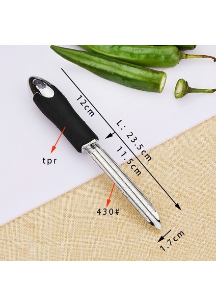 Siyah Stil Chili Pepper Corer Paslanmaz Çelik Zu Kabak Tırtıklı Kenar Zımparaları (Yurt Dışından) fırsatları