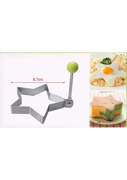 Yıldız Stili 1 Adet Paslanmaz Çelik Kızarmış Yumurta Kalıbı Gözleme Ekmeği Meyve ve Sebze Şekli Dekorasyon Mutfak Aksesuarları Mutfak Aletleri Aracı (Yurt Dışından)
