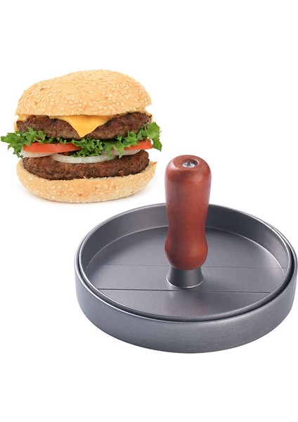 Alüminyum Burger Pres Hamburger Makinesi Doldurulmuş Burgerler, Sürgüler ve Pound Börekleri Yapışmaz Patty Kalıp Barbekü Izgara Aksesuarları (Yurt Dışından)