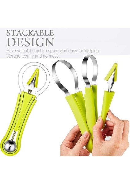 C Stili Meyve ve Sebze Araçları 4 1 Karpuz Dilimleme Kesici Dondurma Kaşık Meyve Oyma Bıçağı Hamuru Ayırıcı Mutfak Aksesuarları (Yurt Dışından) modelleri