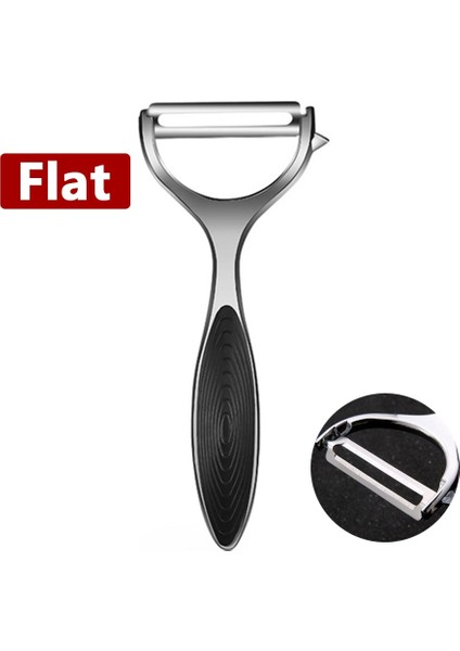 Siyah-Düz Stil Patates Soyucu Paslanmaz Çelik Sebze Soyucu Keskin Meyve Havuç Julienne Soyucu Mutfak Gadget Aksesuarları Sebze Dilimleyici (Yurt Dışından)