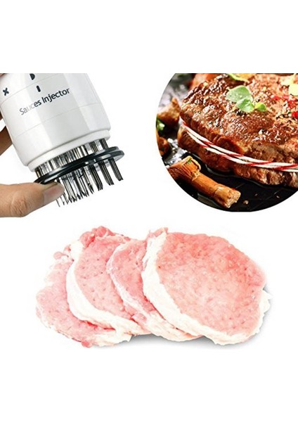Yeşil Stil 1 Adet Çok Fonksiyonlu Et Tenderizer Iğne Paslanmaz Çelik Biftek Et Enjektörü Marinade Lezzet Şırınga Mutfak Gereçleri (Yurt Dışından)