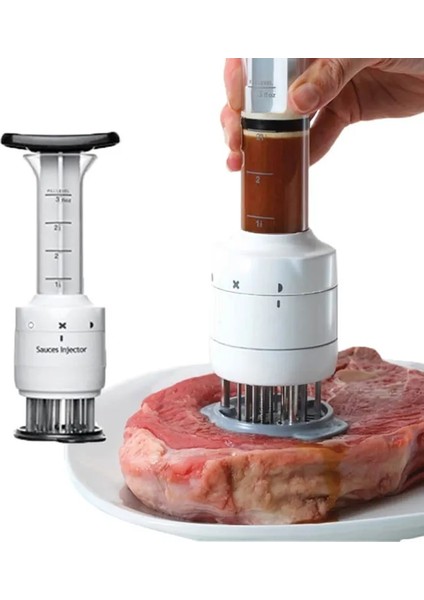 Yeşil Stil 1 Adet Çok Fonksiyonlu Et Tenderizer Iğne Paslanmaz Çelik Biftek Et Enjektörü Marinade Lezzet Şırınga Mutfak Gereçleri (Yurt Dışından)