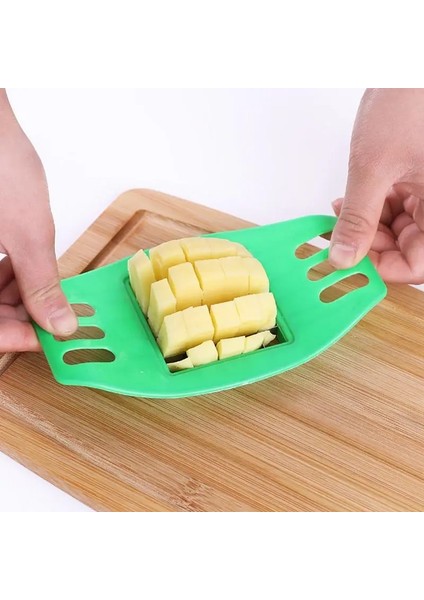 Rastgele Renk Stili 1 Adet Patates Kızartması Kesici Paslanmaz Çelik Kesici Meyve Dilimleme Chopper Parçalayıcı Aracı Havuç Sebze Dilimleme Chopper Cips Yapımı (Yurt Dışından)