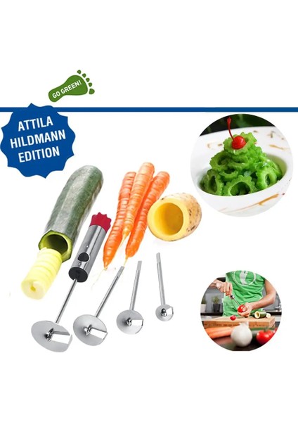 4 Adet Değiştirilebilir Kafa Sebze Spiral Kesici Vege Matkap Spiralizer Doldurulmuş Sebzeler Için Kazma Cihazı Corer Cihazı Corer (Yurt Dışından) fırsatları