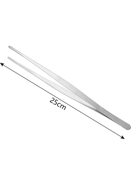 25CM Tarzı 14 cm Barbekü Maşa Sunum Paslanmaz Çelik Cımbız Mutfak Aracı Gümüş Kaplama Şef Gıda Cımbız Barbekü Klip (Yurt Dışından)
