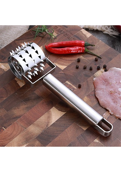 Gösteri Tarzı Olarak Xs Beden Paslanmaz Çelik Dana Biftek Et Yumuşatıcı Rulo Faydalı Et Tenderizer Et Gevşek Rulo Pounder Mutfak Pişirme Araçları (Yurt Dışından)