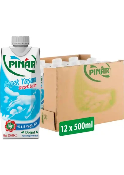 Yarım Yağlı Süt 500 ml x 12 Adet