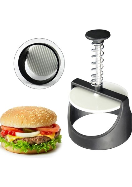 Ev Mutfak Yuvarlak Şekil Hamburger Presi Paslanmaz Çelik Hamburger Patty Maker Press Burger Et Maker Kalıp Mutfak Aletleri (Yurt Dışından)