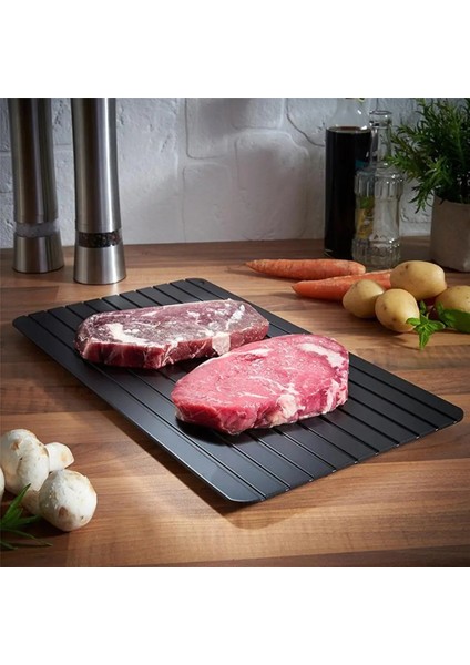 23X16.5X0.2CM Stili Hızlı Buz Çözme Tepsisi Hızlı Çözülme Et Balık Deniz Ürünleri Hızlı Buz Çözme Plakası Tahta Tepsisi Mutfak Gadget Aracı (Yurt Dışından)