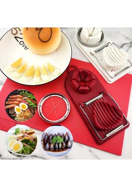 No.1 Tarzı Çok Fonksiyonlu Yumurta Kesici Güçlendirilmiş Paslanmaz Çelik Yumurta Kesici Dilimleme Kalıp Çiçek Şeklinde Öğle Yemeği Et Kesici Mutfak Aletleri (Yurt Dışından)