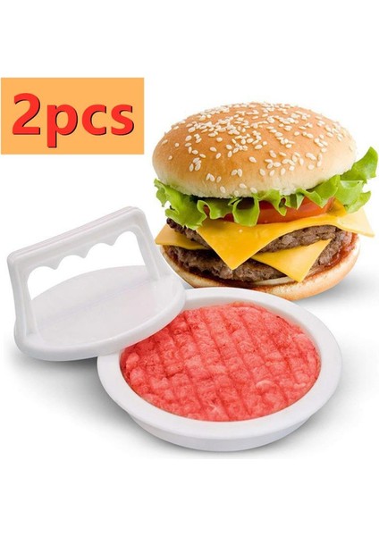 No.1 Tarzı 2 Adet Hamburger Presi Mutfak Hamburger Izgara Barbekü Burger Kalıp Araçları Yuvarlak Şekil Et Sığır Eti Makinesi Patty Kalıp Basın Kanatlı Araçları (Yurt Dışından)