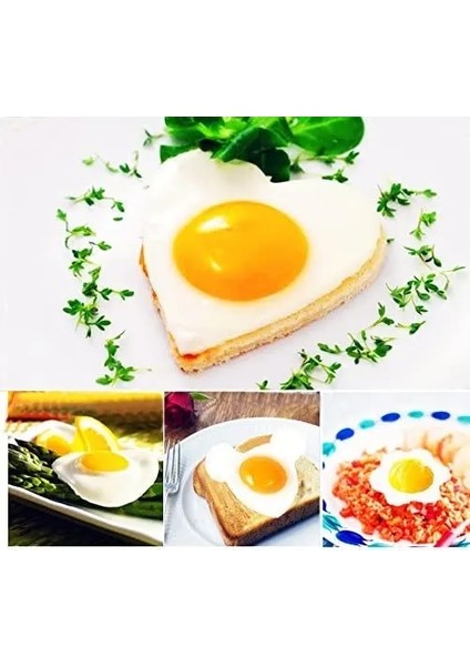 5 Adet 1 Takım Tarzı Yaratıcı Paslanmaz Çelik Omlet Makinesi Kızarmış Yumurta Dekorasyon Kızartma Yumurta Gözleme Pişirme Araçları Dıy Kahvaltı Yumurta Gözleme Kalıbı (Yurt Dışından)