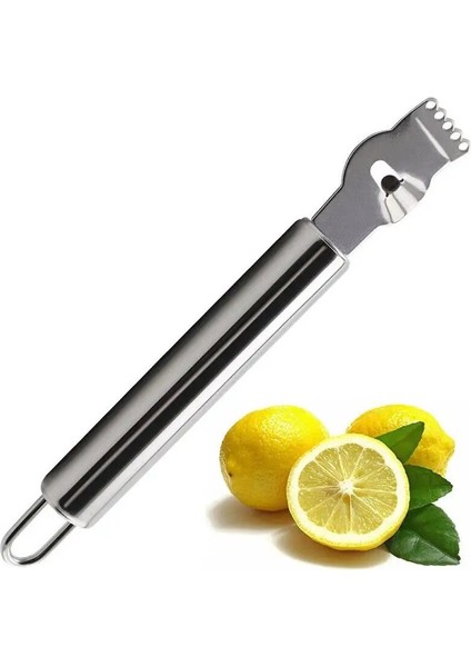 Resim Stili Olarak Paslanmaz Çelik Limon Soyucu Zester Rende Mutfak Aletleri Portakal Narenciye Rendesi Soyma Bıçağı Bar Mutfak Aksesuarları (Yurt Dışından) fırsatları