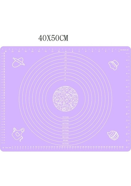 50X40-PURPLE Style Mutfak Aksesuarları Silikon Pişirme Paspasları Levha Pizza Hamuru Yapışmaz Yapışkan Tutucu Pasta Pişirme Araçları Gereçler Alet (Yurt Dışından)