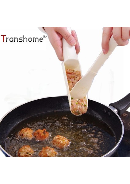 2 Adet Tarzı Transhome Köfte Makinesi ve Gıda Sınıfı Plastik Dıy Pattie Köfte Kalıp Balık Topu Burger Seti Uygun Pişirme Aracı (Yurt Dışından)