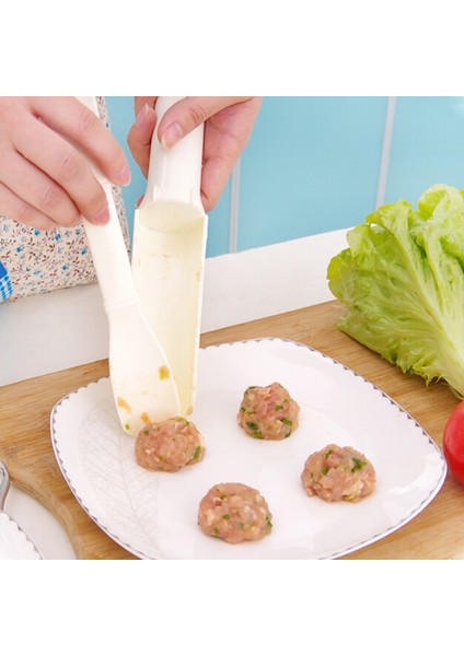 2 Adet Tarzı Transhome Köfte Makinesi ve Gıda Sınıfı Plastik Dıy Pattie Köfte Kalıp Balık Topu Burger Seti Uygun Pişirme Aracı (Yurt Dışından)