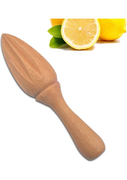 Haki Stili Ahşap Narenciye Oyucu, El Yapımı Limon Sıkacağı, Avrupa Sertağacından Yapılmıştır, 6.1-Inç (Yurt Dışından)