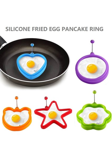 Yıldız Stili Ufo Tarzı Silikon Kızarmış Yumurta Gözleme Halkası Omlet Kızarmış Yumurta Yuvarlak Şekillendirici Yumurta Kalıbı Yemek Pişirme Için Kahvaltı Tavası Fırın Mutfak (Yurt Dışından)