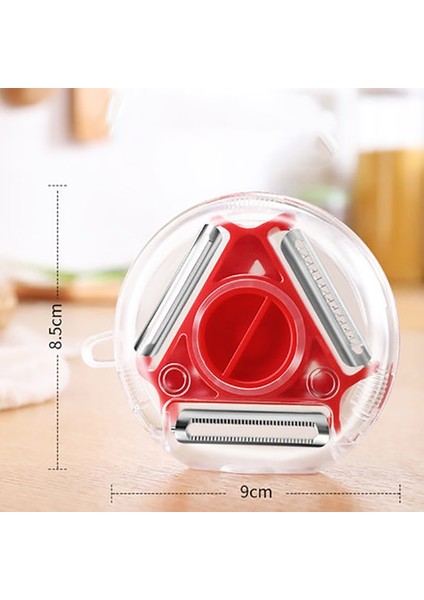 Kırmızı Stil Magic Trio Soyucu Dilimleme Parçalayıcı Soyucu Julienne Kesici Çok Paslanmaz Çelik Bıçak Rende Zesters Mutfak Aksesuarları (Yurt Dışından)