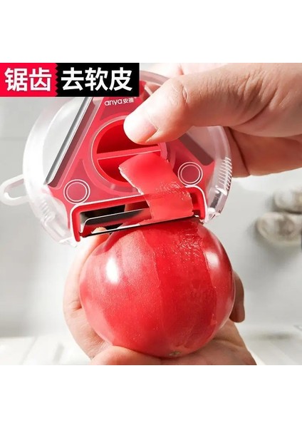 Kırmızı Stil Magic Trio Soyucu Dilimleme Parçalayıcı Soyucu Julienne Kesici Çok Paslanmaz Çelik Bıçak Rende Zesters Mutfak Aksesuarları (Yurt Dışından) indirimleri