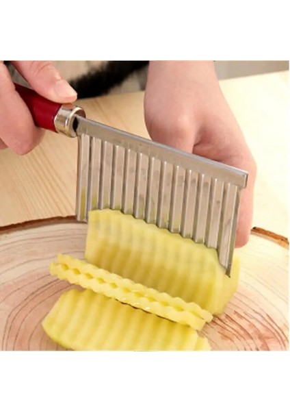 Siyah ve Kırmızı Rastgele Stil Patates Kızartma Kesici Paslanmaz Çelik Mutfak Aksesuarları Dalga Bıçağı Doğrayıcı Tırtıklı Bıçak Havuç Dilimleme (Yurt Dışından) modelleri