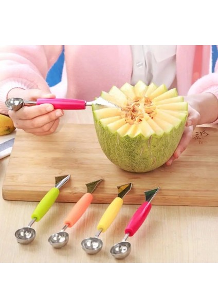 Turuncu Tarzı 1 Adet Paslanmaz Çelik Meyve Kazma Krem Oyma Bıçağı 2 1 Kavun Kepçe Aracı Çekirdekli Kaşık Çift Taraflı Meyve Kazma Kaşığı Aracı (Yurt Dışından) fırsatları