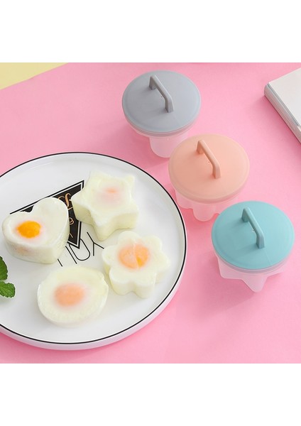 4 Adet Yeşil Stil Set Sevimli Yumurta Kazanı Plastik Yumurta Avcısı Seti Mutfak Yumurta Pişirici Araçları Kapaklı Yumurta Kalıbı Formu Fırçalı Gözleme Makinesi (Yurt Dışından)