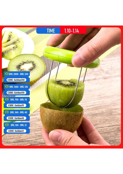 Yeşil Stil Kivi Kesici Mutfak Ayrılabilir Yaratıcı Meyve Soyucu Salata Pitaya Spiralizer Mutfak Aletleri ve Aksesuarları Için Pişirme Araçları (Yurt Dışından) fiyatları