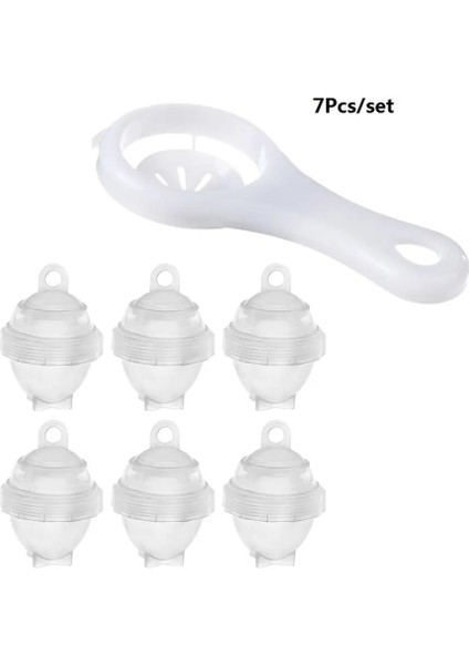 7 Adet Set Stili Et Plastik Yumurta Pişirici Sert Kaynatma Yumurta Pişirici Kabuklar Olmadan Taşınabilir Yumurta Ayırıcı Vapur Çok Fonksiyonlu Yumurta Cutte Araçları (Yurt Dışından)