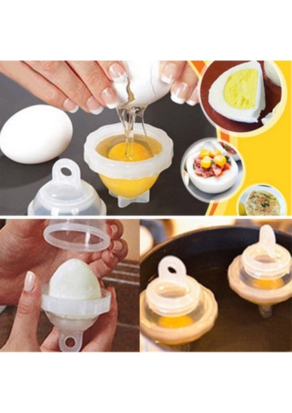 7 Adet Set Stili Et Plastik Yumurta Pişirici Sert Kaynatma Yumurta Pişirici Kabuklar Olmadan Taşınabilir Yumurta Ayırıcı Vapur Çok Fonksiyonlu Yumurta Cutte Araçları (Yurt Dışından)