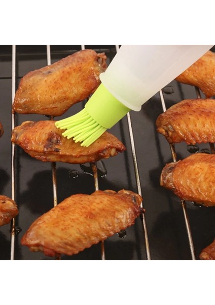 Turuncu Kapaklı Stil Mutfak Aletleri Barbekü Yağı Fırçası Silikon Barbekü Bal Yağı Şişesi Fırçalı Uygun Teyelleme Pişirme Araçları Mutfak Aksesuarları (Yurt Dışından)