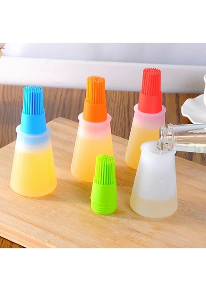 Turuncu Kapaklı Stil Mutfak Aletleri Barbekü Yağı Fırçası Silikon Barbekü Bal Yağı Şişesi Fırçalı Uygun Teyelleme Pişirme Araçları Mutfak Aksesuarları (Yurt Dışından)