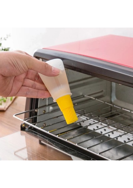 Turuncu Kapaklı Stil Mutfak Aletleri Barbekü Yağı Fırçası Silikon Barbekü Bal Yağı Şişesi Fırçalı Uygun Teyelleme Pişirme Araçları Mutfak Aksesuarları (Yurt Dışından)