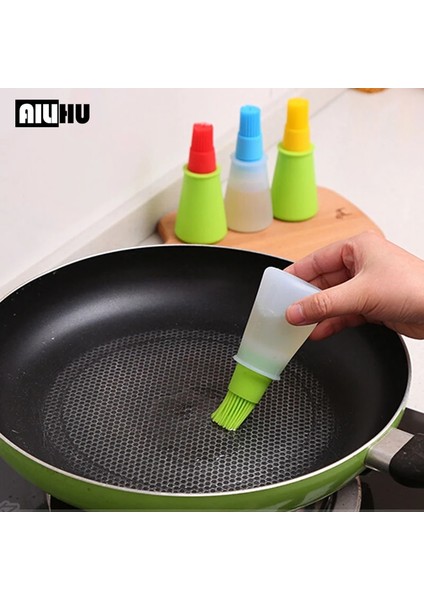 Turuncu Kapaklı Stil Mutfak Aletleri Barbekü Yağı Fırçası Silikon Barbekü Bal Yağı Şişesi Fırçalı Uygun Teyelleme Pişirme Araçları Mutfak Aksesuarları (Yurt Dışından)