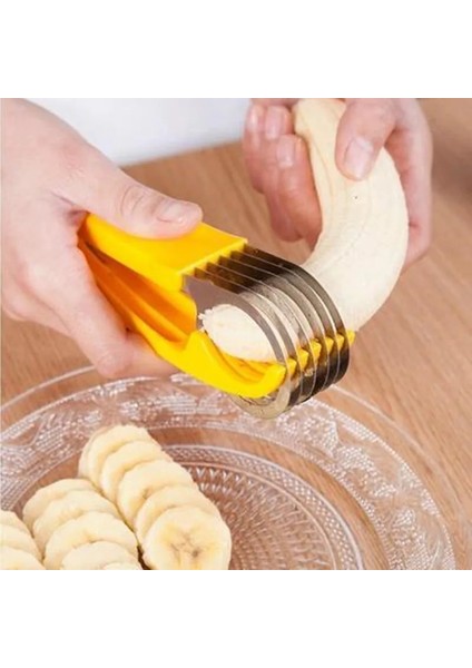 1 Adet Sarı Stil Mutfak Aksesuarları Muz Dilimleme Meyve Sebze Sosis Dilimleme Paslanmaz Çelik Muz Kesici Salata Sundaes Araçları Pişirme Araçları (Yurt Dışından) fiyatları