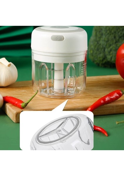 250ML Beyaz Stil Elektrikli Sarımsak Pres Kırıcı USB Şarj Ezilmiş Zencefil Ezilmiş Taze Biber Mutfak Eşyaları Için Sağlam Dayanıklı Mini Pres (Yurt Dışından) indirimleri