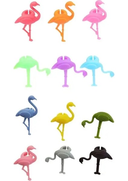Silikon Şarap Kadehi Işaretleyici Flamingo Tasarım Şarap Kadehi Tanıyıcı Fincan Ayırıcı Ev Partisi Ziyafet Mutfak Aracı Için (Yurt Dışından)